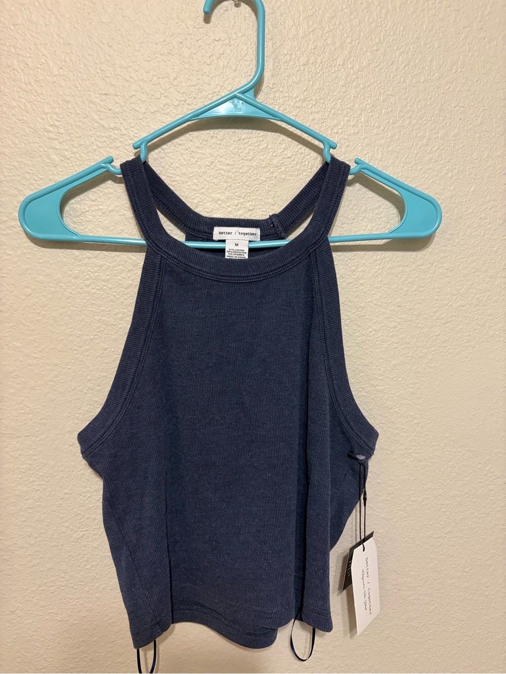 Better Together Ribbed High-Neck Tank Top - Navy